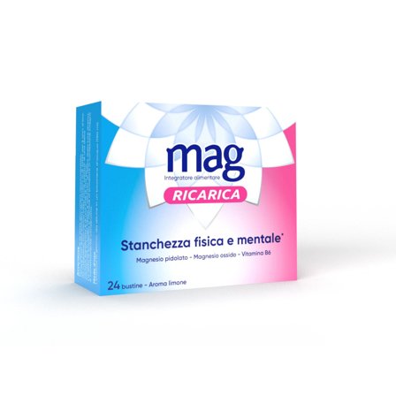 Mag Ricarica Integratore Alimentare Magnesio Pidolato, Magnesio