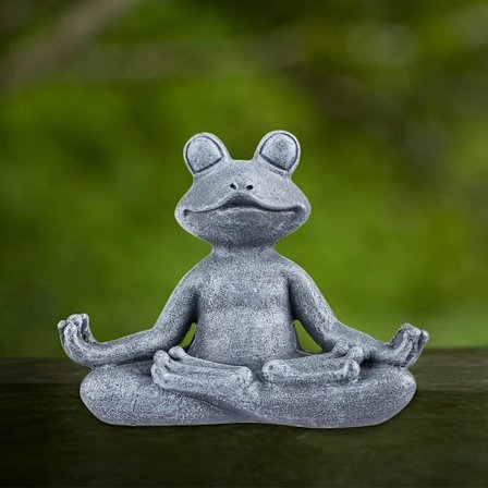 Meditasjonsyoga frosk figurer hage ornament, hage frosk figur