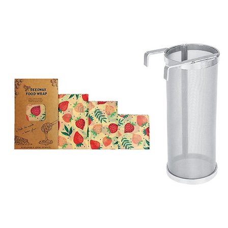 1 Sæt Genanvendelige Bivoks Klædeposer Mad Frisk Pose Låg Bivoks Pakker