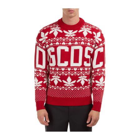 Gcds Logo Rmbroidered Jumper Rød, Herre Strik