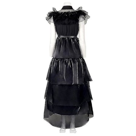 Keskiviikon Addams Family -komedia-asu Prom Wednesday musta mekko.v2