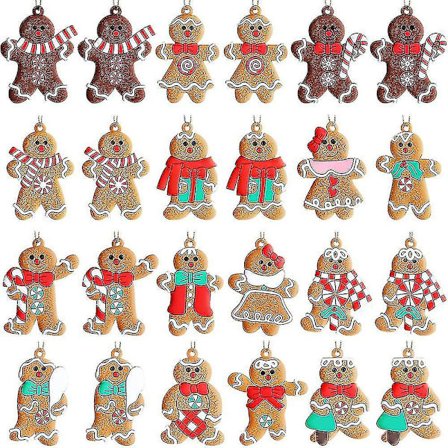 Julemand Gingerbread Mand Dekoration Plastik Figuri
