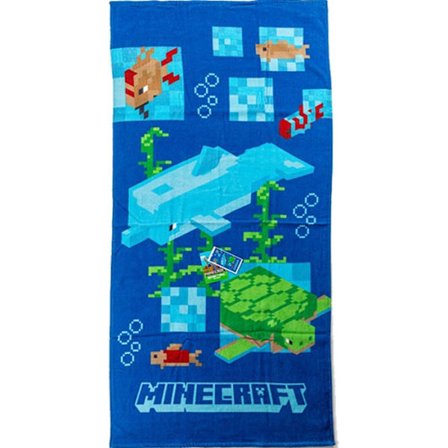 Minecraft Aquatic badlakan & strandhandduk 70×140 cm
