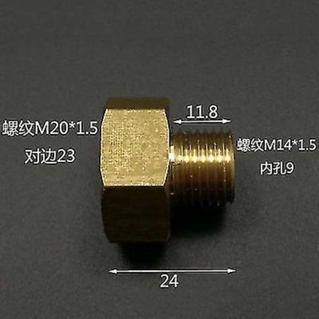 1/4 tum; 1/2 tum; Bsp M10/14/16/20 Mässingsreduceringshylsa Rörkoppling Koppling Anslutningsadapter För Tryckmätare