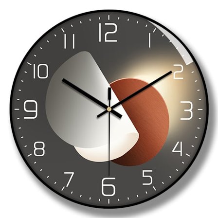 12 tums väggklocka, Dekorativ tyst icke-tickande väggklocka batteridriven kvalitets kvarts modern väggklocka för hem, sovrum, vardagsrum