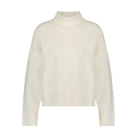 Florez, Florez - Fem Pullover Wol - Wit Wit, Dames, Maat:M