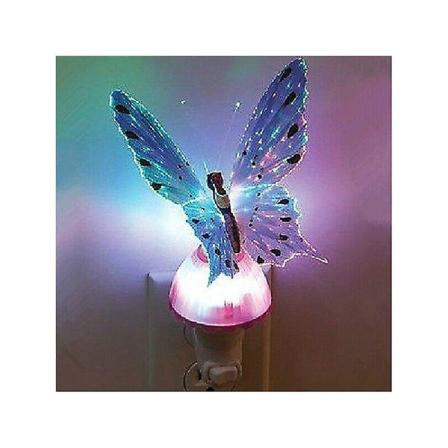 Rabattpris Rgb Kreativ Fargeskiftende Abs Fiber Butterfly Led Nattlys Lampe Vakker Hjemmedekorativ Vegg Nattlys Ven50