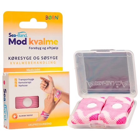 Seaband Akupressurbånd til børn 2 armbånd, Tøj & Bolig, Mave & Tarm, Transportsyge