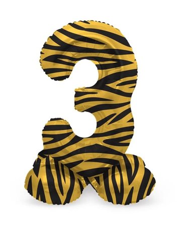 Tallballong stående Tiger Chic 41 cm "0-9" Tallet 3