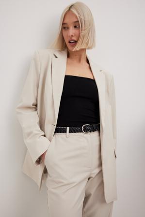 NA-KD Classic Blazer oversize cintré - Sets - Beige - EU 32