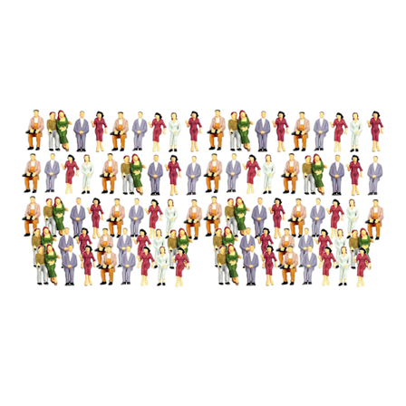 200 st Måltade Modelltåg Sittande Personer Passagerare Figurer 1:200