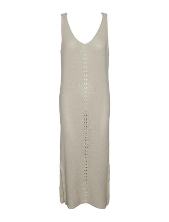 Pcketka Sl V-Neck Knit Dress Bc Cream Pieces