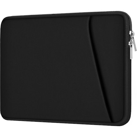 Laptop sleeve, håndtaske, 15,6-tommers laptop taske med forlomme til Dell, Asus og Lenovo laptops, sort.