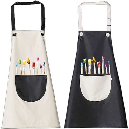 2 kpl Lasten esiliinaa taskuilla, Lasten maalausesiliina Taapero säädettäv