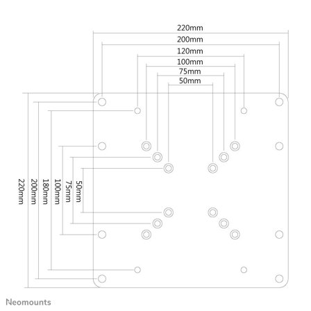 Neomounts by Newstar FPMA-VESA200 - monteringskomponent - for LCD-skjerm - sølv
