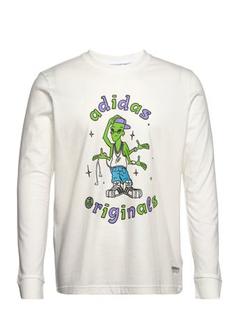 Graphics Stoked Alien Long Sleeve Tee White Adidas Originals