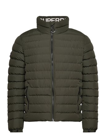 Fuji Print Padded Jacket Fôret Jakke Kakigrønn Superdry*Betinget Tilbud