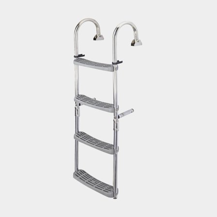 Folding boarding ladder Plastimo, stainless acid-resistant steel (AISI 316), 180o, 5 steps (2+3), 130 cm, 29 cm