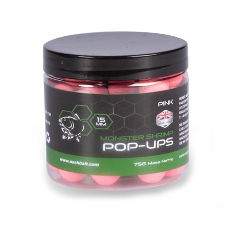 Nash Monster Shrimp Pop Ups 15mm 75g Pink