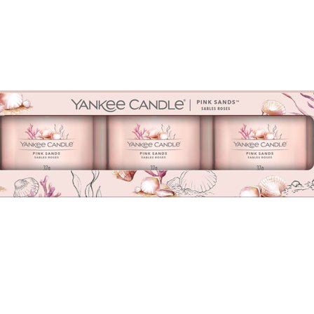 Yankee Candle Filled Votive Candles Pink Sands 3 x 75g - Candela Profumata