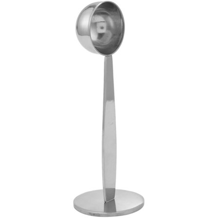 Kaffe Måleske Stativ Espresso Tamper Ske Stål Kaffe og Te Værktøjer Måling Tamping Scoop 1 Stk Sølv