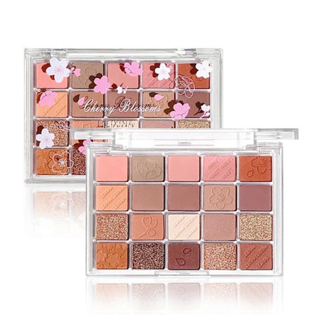 20-farvers øjenskyggepalette med glitter, shimmer og matte finish makeup palette