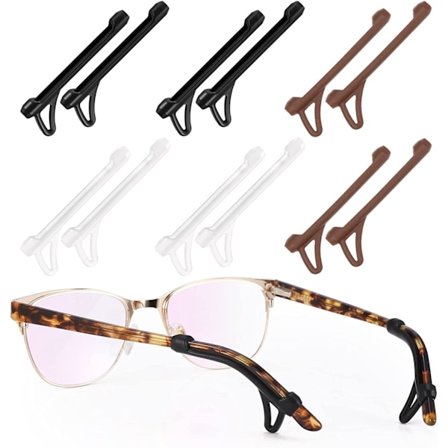 6 par briller ørekrok med krok Anti Slip silikonbøyle