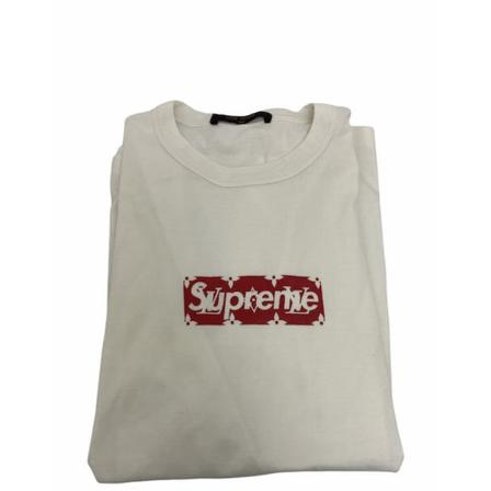 Louis Vuitton Vintage, Louis Vuitton X Supreme Logo L.e. Wit, Dames, Maat:S,Katoen