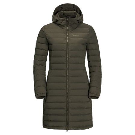 Jack Wolfskin Women's Glowing Mountain Coat Women down-lined parkas Green XS
