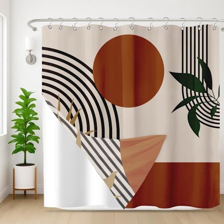 Bruseforhæng og foringssæt, tre-i-én vandtæt stof, egnet til badeværelser, 180*180 cm