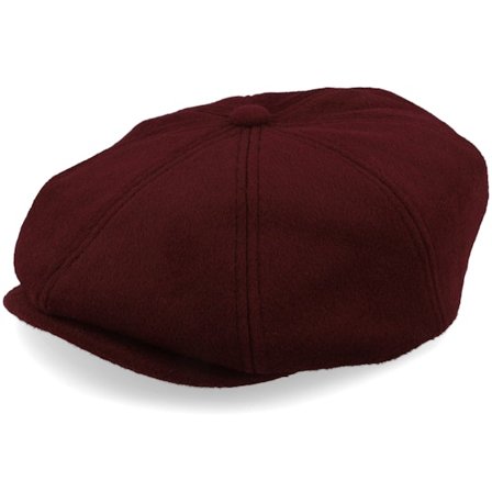 Brixton - Červená flatcap Kšiltovka - Brood Port Snap Cap @ Hatstore