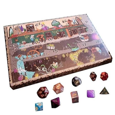 Adventskalender Dungeons & Dragons Adventskalender Tilfældige Polyhedriske Terninger
