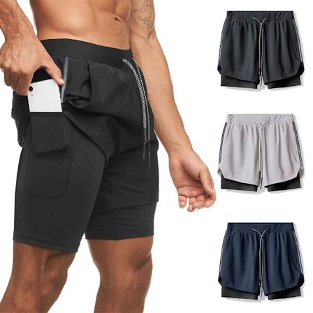 Løse sportsshorts til mænd Sommershorts Strandbukser Snøre.