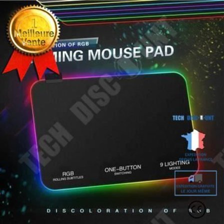 Musmatta - TD - Gaming - Anti-glidande - RGB LED-ljus - 350x250x3mm