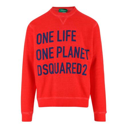 Dsquared2, Sweatshirt Czerwony, Mężczyzna, Rozmiar: S