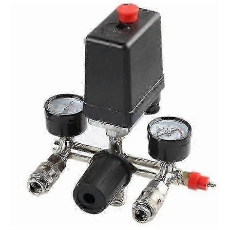 Tryckregulator med tryckmätare för kompressor Tryckmätare med 2 displayer ny
