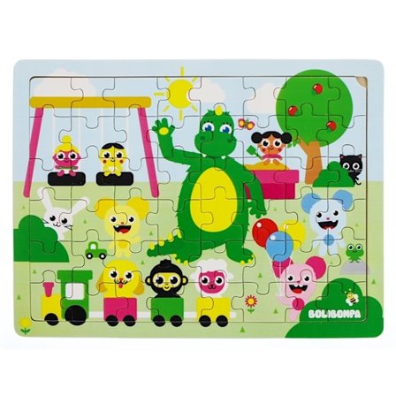 Bolibompa, Draken i lekparken, Pussel 48 bitar - Teddykompaniet