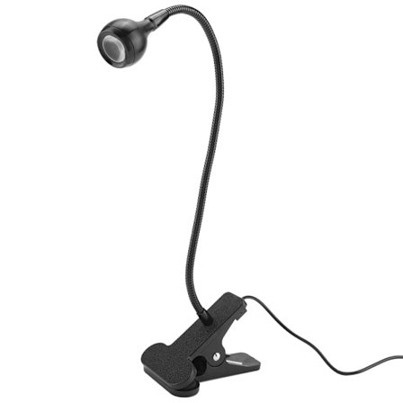 USB LED Bordlampe Mini Skrivebords Natlampe med Klemme til Hjemmearbejde Læsning Sort Varm