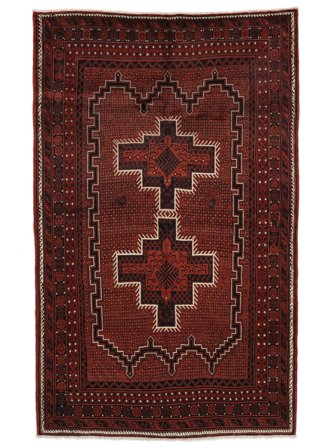 Lori Matta Orientalisk Svart/Mörkröd (Ull, Persien)