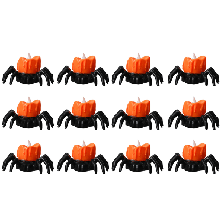 1st/12st Halloween Spindlar Ljus LED-ljus Holiday Party Modell Dekoration För Hem Party 12pcs