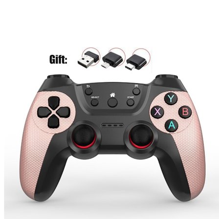Rosaguld VAORLO 2.4G Trådløs Spilcontroller Joystick til PS3 Slim, Smartphone, Tablet PC, Smart TV Box Vital Sundheds- og Sikkerhedsartikler