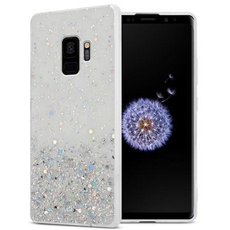 Fodral till Samsung Galaxy S9 Genomskinligt fodral med glitterfodral Skyddande silikon TPU Glitter paljetter