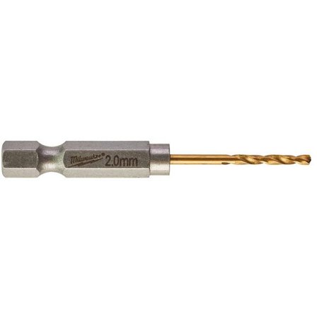 Milwaukee SHOCKWAVE Red Hex HSS-G TIN Metallborr 2-pack 2 mm, Borra & mejsla