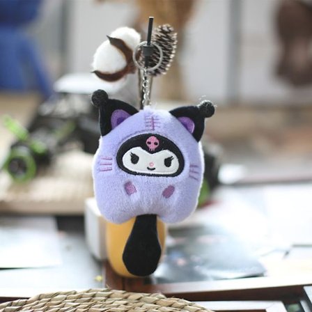 Sanrio Kuromi Plysj Animal Keychain Little Tiger Kuromi Melody