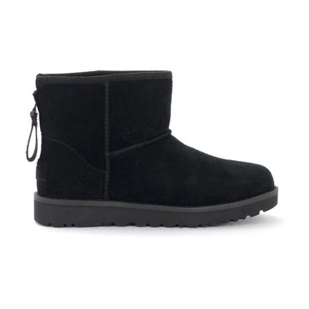 Ugg, Classic Mini Logo Zip Boots Czarny, Kobieta, Rozmiar: 36 EU
