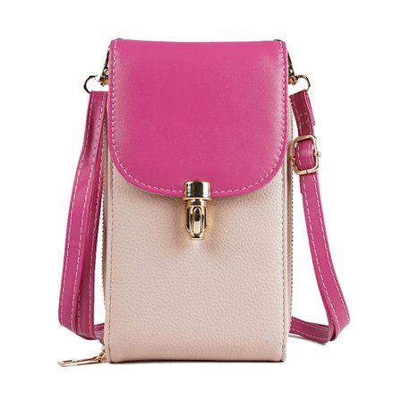 1990-tals Mobilväska Kvinna Hängande Axelväska PU-Läder 6 Kort Original Present