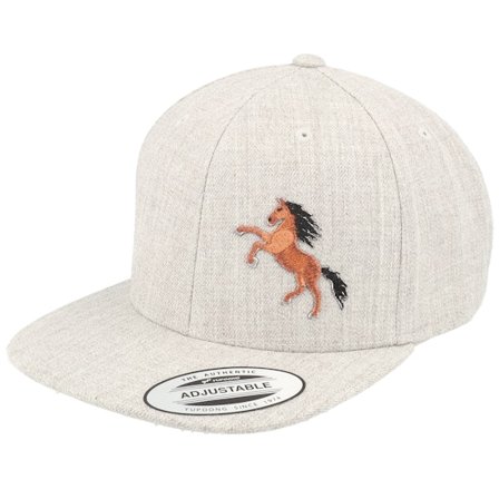 Kiddo Cap - Grey snapback Czapka Z Daszkiem - Kids Brown Horse Heather Grey Snapback @ Hatstore