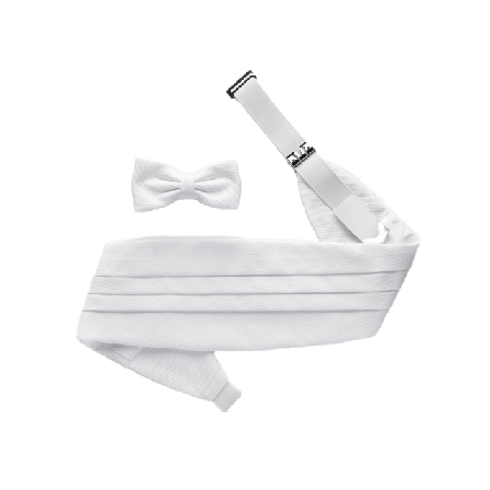 John Henric Cummerbund Kostymtillbehör Herr Vit ONESIZE