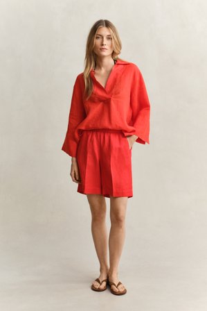 GANT Damen Shorts aus Leinenmix (44) Rot