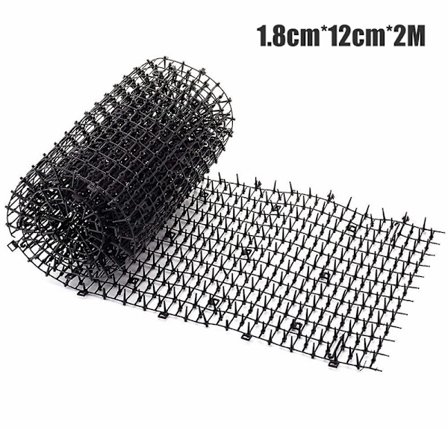 Trädgårdskattmatta Anti-katt Prickle Strips Håll katten borta säker Plastspets 2m